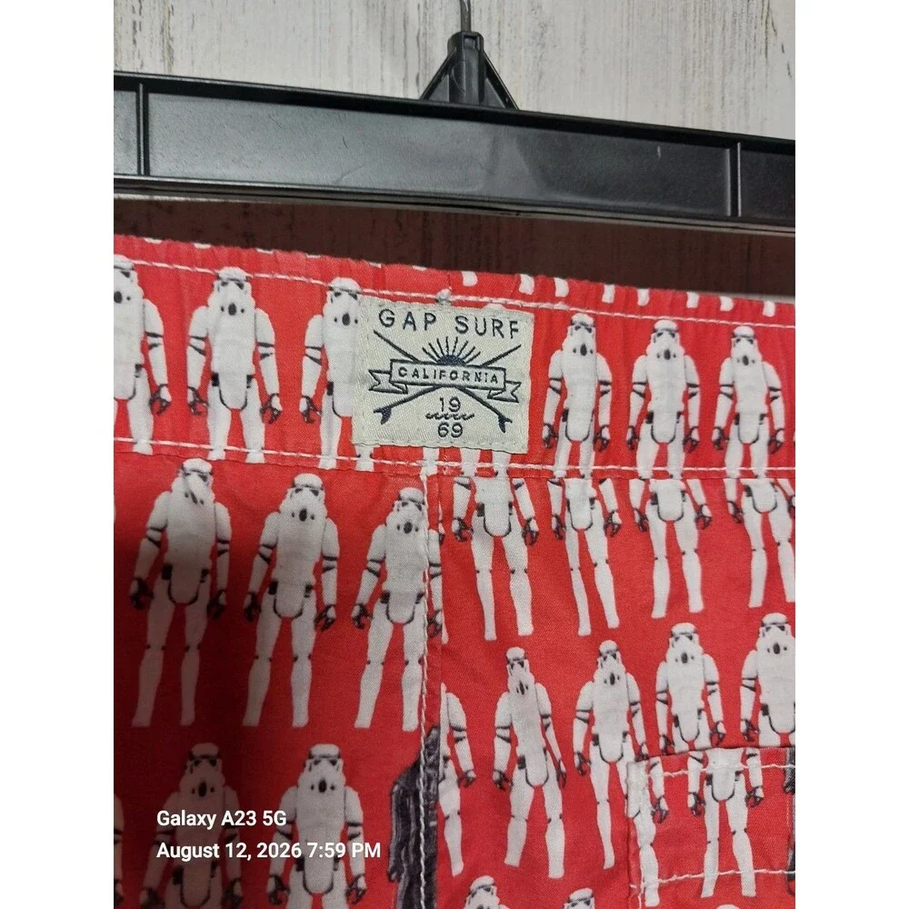 Gap Kids Boys Red Swimtrunk Star Wars Size 10